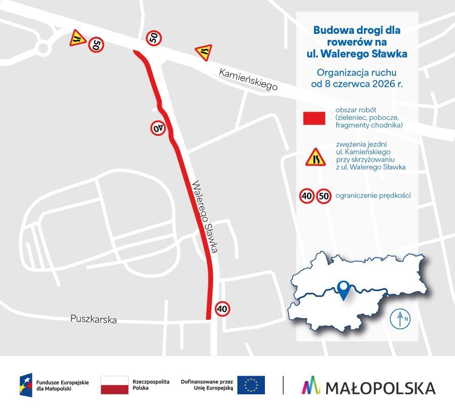 Budowa DDR na ul. Walerego Sławka