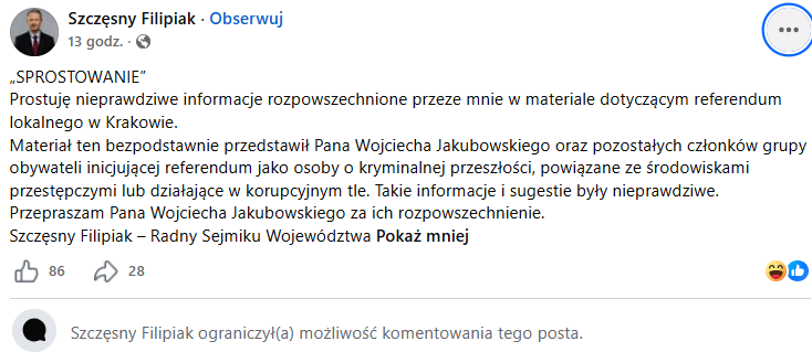 Sprostowanie