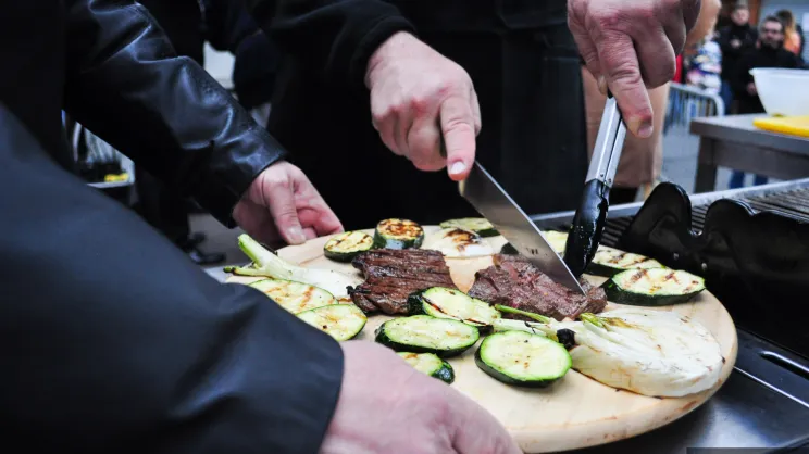Grillowane mięso i warzywa
