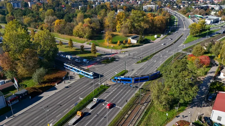 Skrzyżowanie Wielickiej i Nowosądeckiej