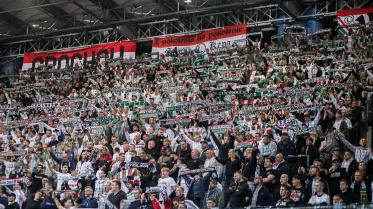 Kibice Legii na meczu w Krakowie