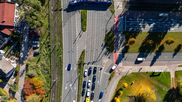 Skrzyżowanie Wielickiej i Nowosądeckiej