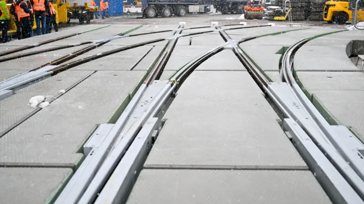 Prezentacja płyt monolitycznych CONTRACK na rozjazd na ul. Straszewskiego