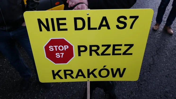 Protest mieszkańców przeciwko S7