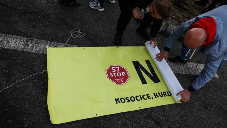 Protest mieszkańców przeciwko S7