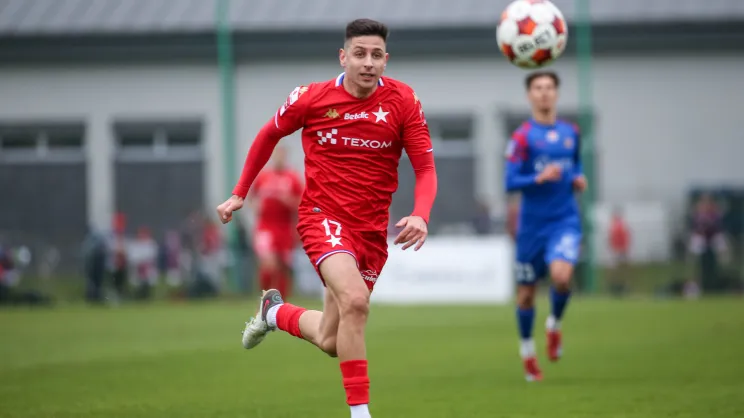 Myślenice. Sparing Wisła Kraków - Odra Opole. Marko Bozić