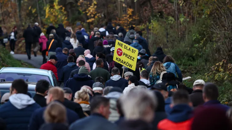 Protest mieszkańców przeciwko S7