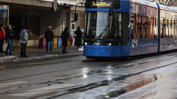 Torowisko tramwajowe przy ulicy Starowiślnej