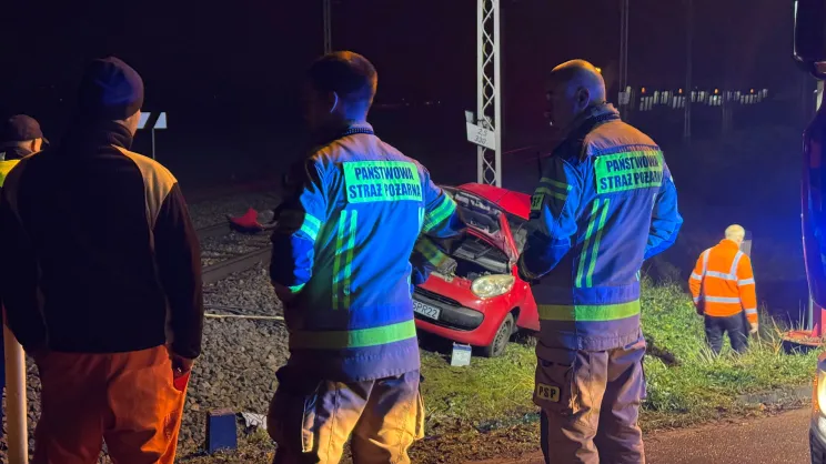 Wypadek na przejeździe kolejowym