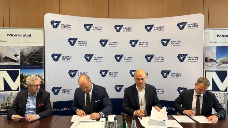 Podpisanie umowy na budowę budynku technicznego stacji uzdatniania wody dla Kraków Airport