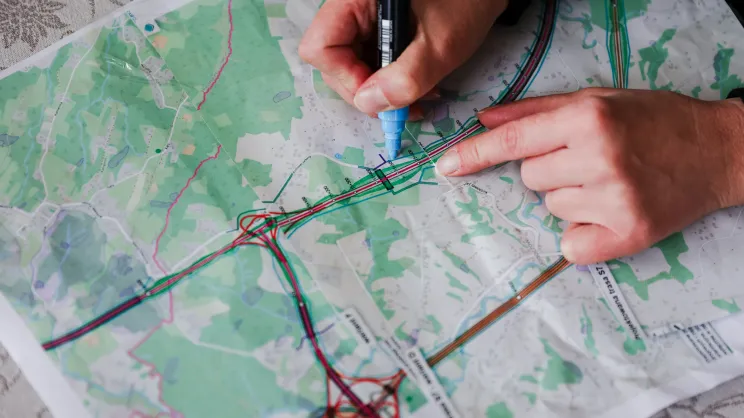 Mapa wariantów trasy S7 