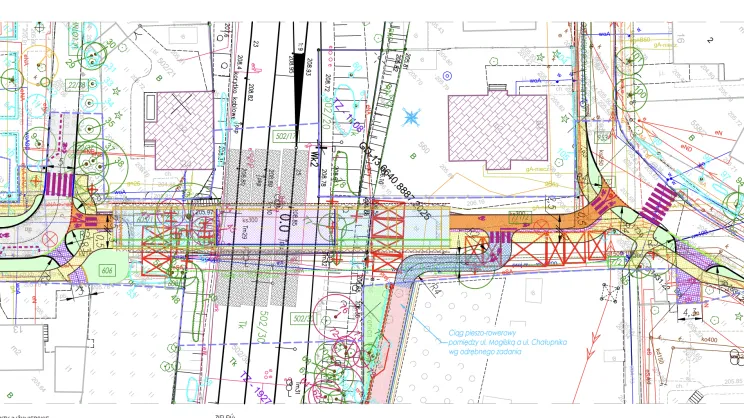 Projekt tunelu pod torami pomiędzy ulicami Lotniczą i Chałupnika