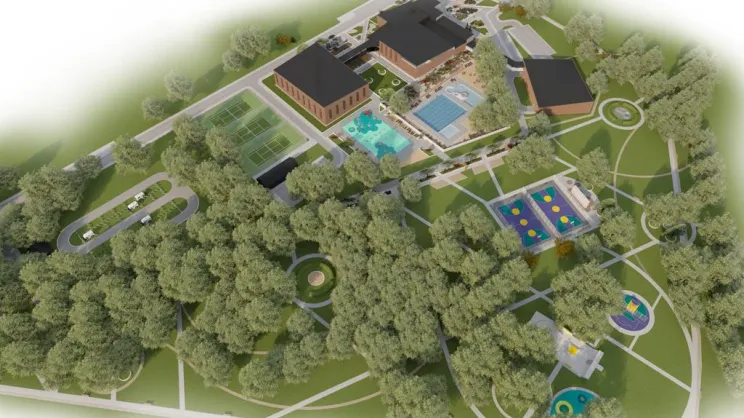 Koncepcja zagospodarowania terenów po basenie w Borku Fałęckim z 2021 roku