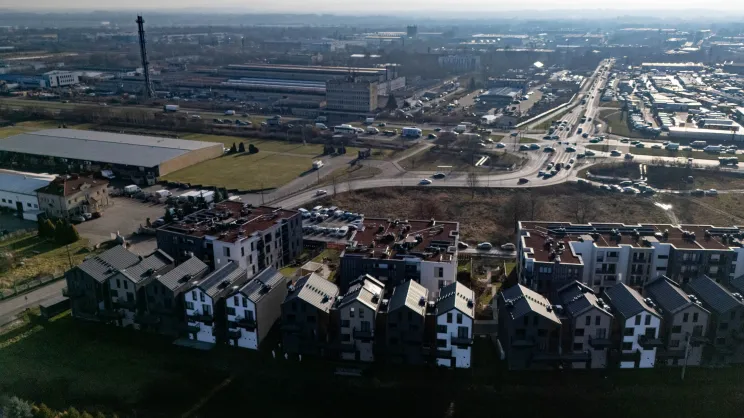 Rybitwy - nowe bloki z widokiem na zakłady garbarskie