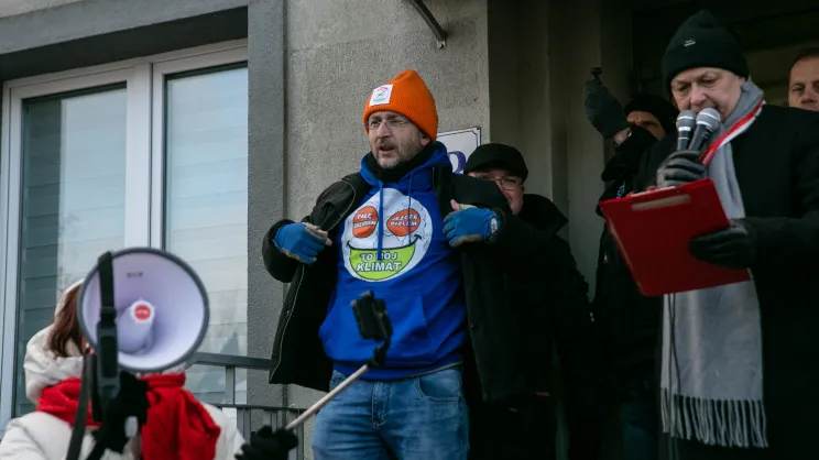 Protest przeciwko SCT pod ZDMK