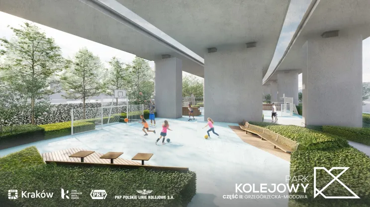 Projekt II etapu Parku Kolejowego na odcinku od ul. Grzegórzeckiej do ul. Miodowej