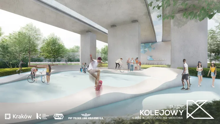 Projekt II etapu Parku Kolejowego na odcinku od ul. Grzegórzeckiej do ul. Miodowej