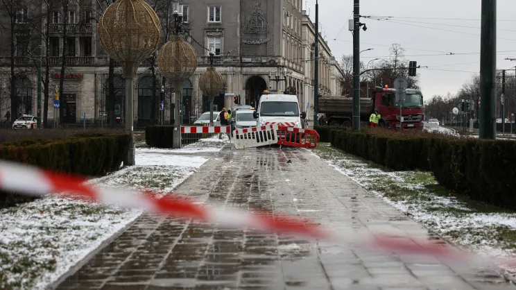 Awaria wodociągowa na Placu Centralnym