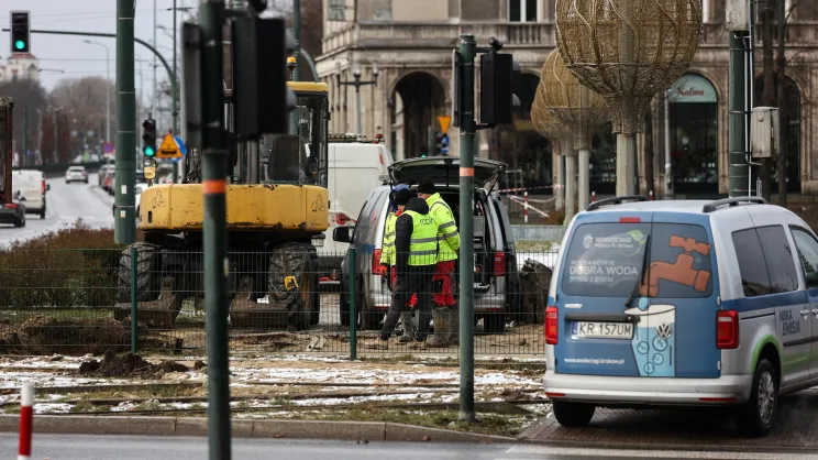 Awaria wodociągowa na Placu Centralnym