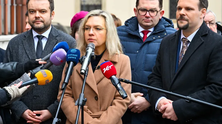 Konferencja PiS ws. referendum dotyczącego odwołania prezydenta miasta