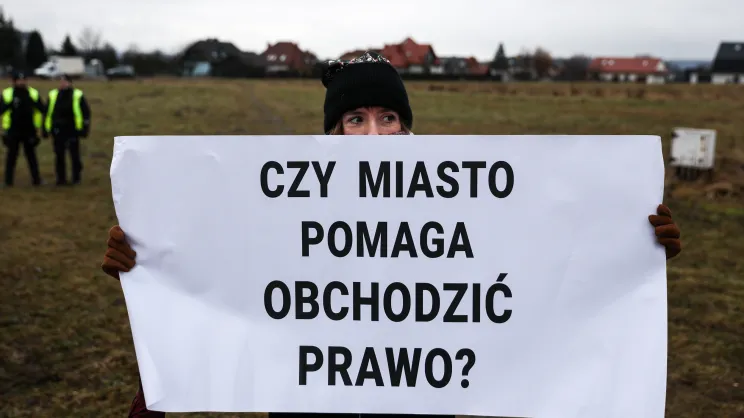 Protest przeciwko zabudowie Truszkowskiego