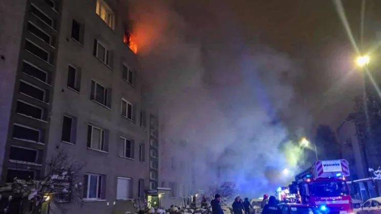 Pożar na Os. Kolorowym w Krakowie
