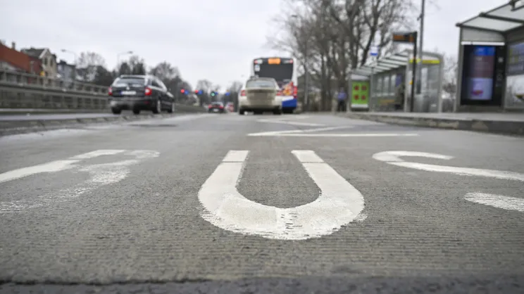 Buspas przy rondzie Grunwaldzkim