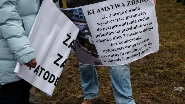 Protest przeciwko zabudowie Truszkowskiego