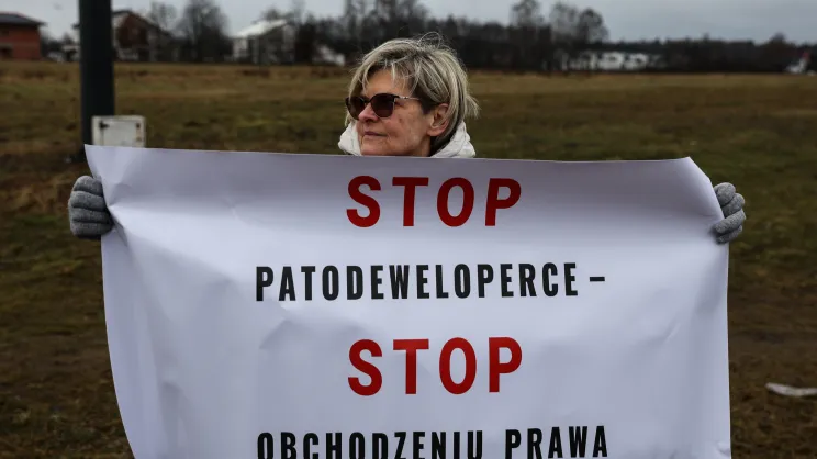 Protest przeciwko zabudowie Truszkowskiego