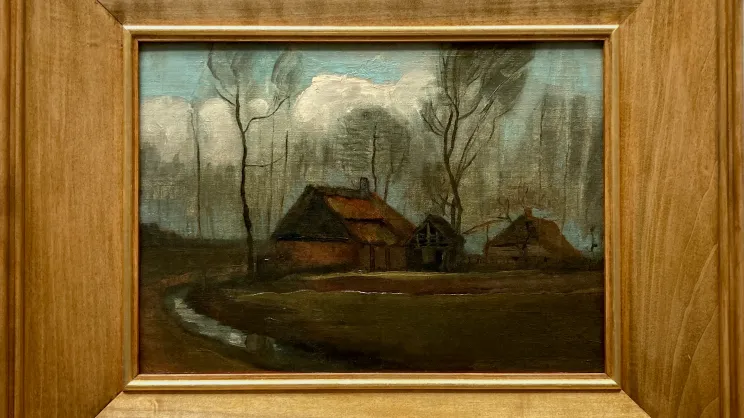  Vincent van Gogh (1853–1890), Wiejskie chaty pośród drzew, Holandia, okolice Hagi, wrzesień 1883
