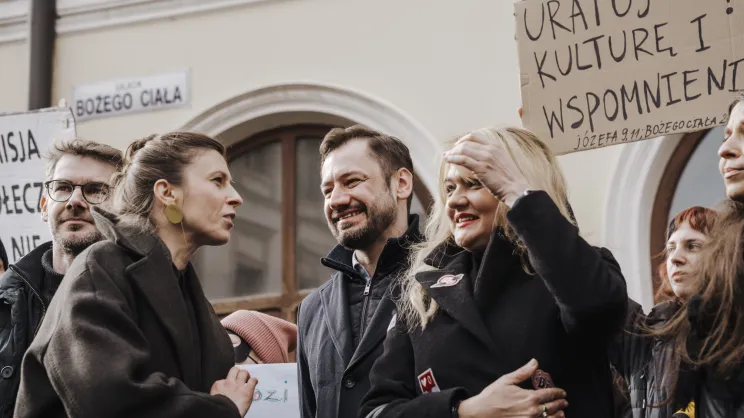 Od lewej: radny Tomasz Leśniak, wiceprezydent Maria Klaman, prezydent Aleksander Miszalski, radna Magdalena Mazurkiewicz