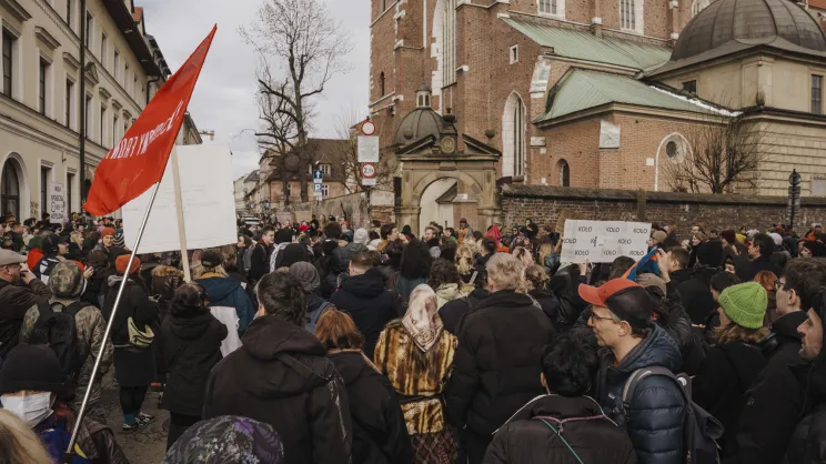 Protest przecwiko budowie Hotelu w miejscu trzech kamienic na ul. Bożego Ciała i Józefa, oraz wywłaszczeniom i eksmisjom.