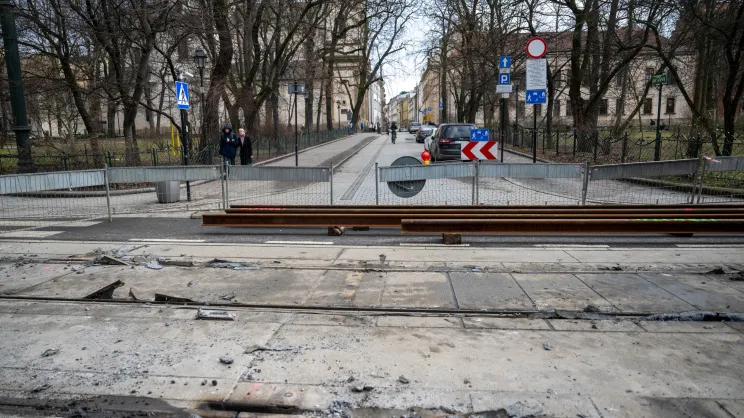 Remont torowiska na straszewskiego przy ul. św. Anny