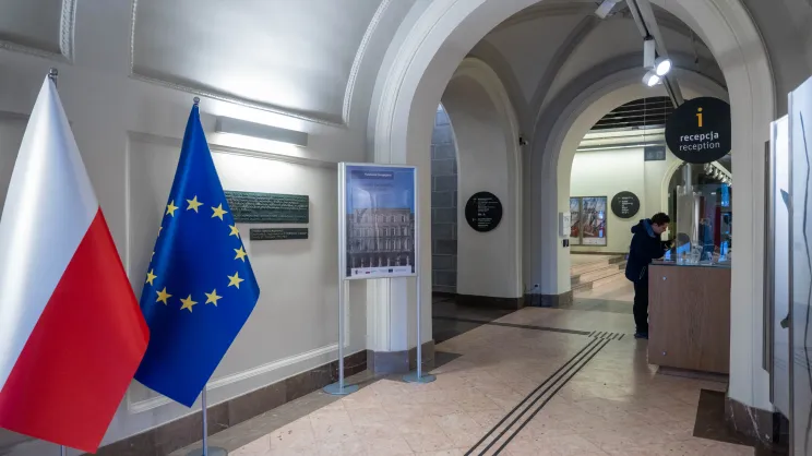 Flaga Polski i UE