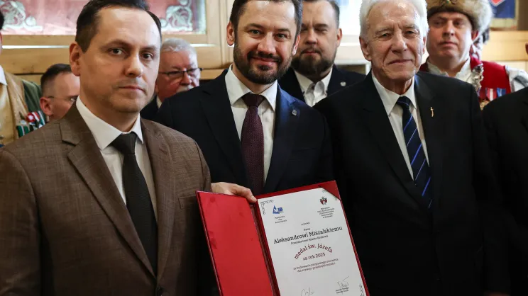 Aleksander Miszalski z Medalem św. Józefa