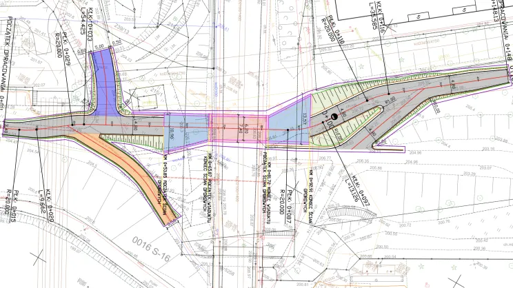 Projekt tunelu pod ul. Ofiar Dąbia