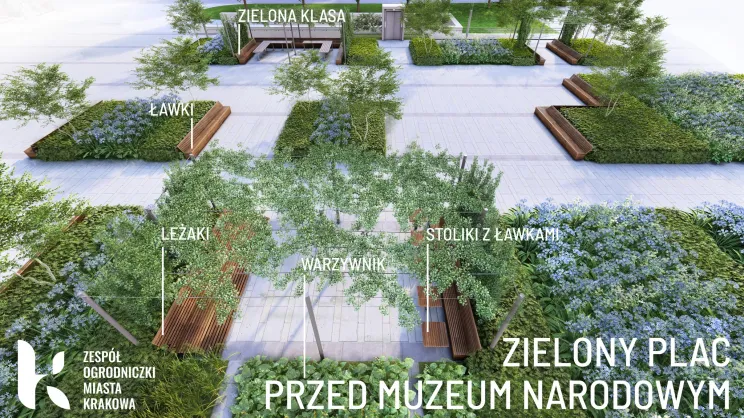 Zielony Plac przed Muzeum Narodowym 