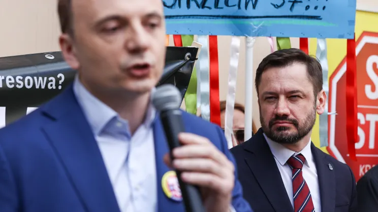 Protest przeciwko budowie trasy S7