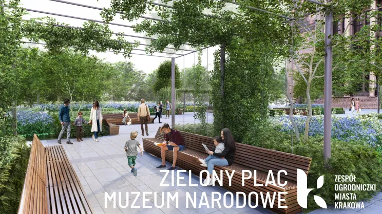 Zielony Plac przed Muzeum Narodowym 