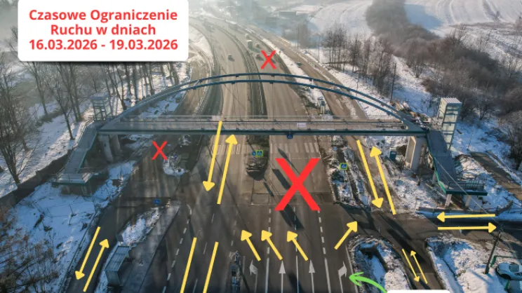 Zmiany w ruchu na budowie węzła w Myślenicach