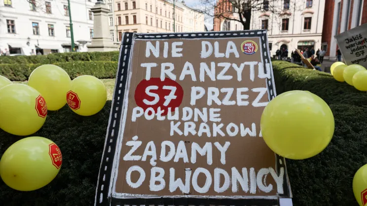 Protest przeciwko budowie trasy S7, zdjęcie ilustracyjne