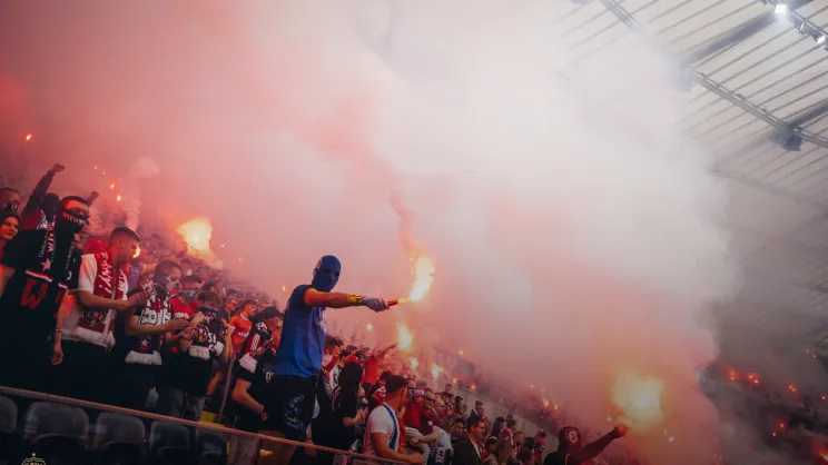 Kibice na meczu Ruch Chorzów - Wisła Kraków