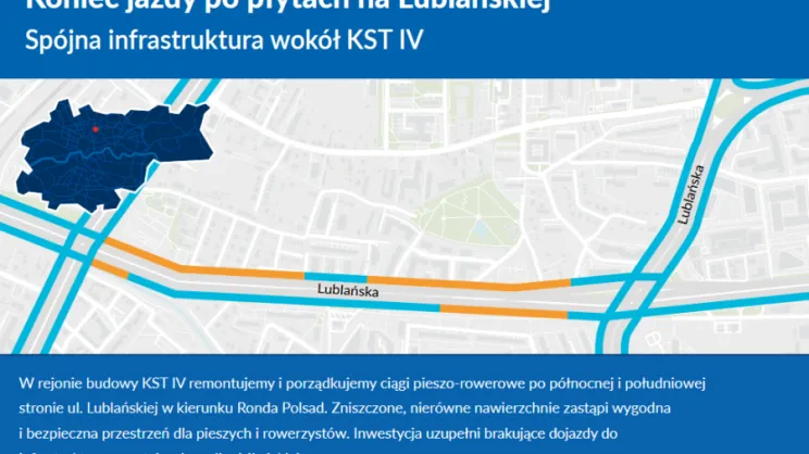 Planowane do remontu odcinki na ul. Lublańskiej