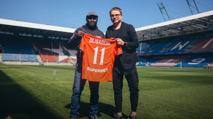 Emmanuel Olisadebe i Jarosław Królewski