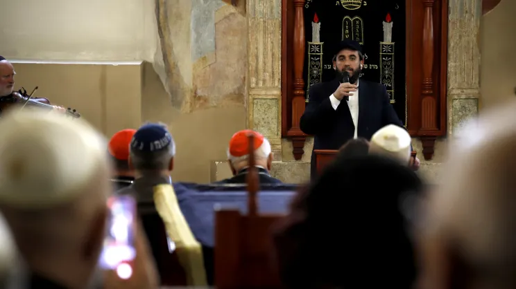 40. rocznica nawiedzenia przez św. Jana Pawła II rzymskiej synagogi w Synagodze Kupa w Krakowie