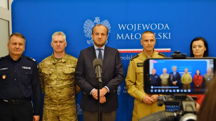 O bezpieczeństwie przeciwpowodziowym w Małopolsce podczas posiedzenia Wojewódzkiego Zespołu Zarządzania Kryzysowego