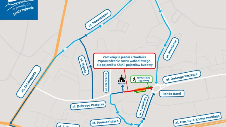 Zamknięcie ul. Dobrego Pasterza