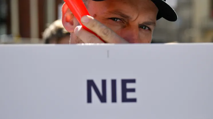 Protest przeciwko zagospodarowaniu terenów na Rybitwach