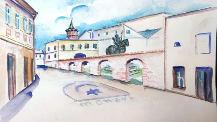 Wizualizacja pomnika hetmana Jana Tarnowskiego, Wielkie Schody