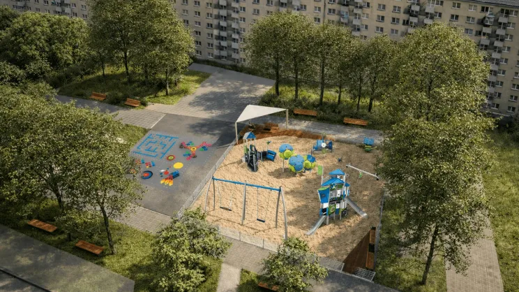 Wizualizacje modernizacji placu zabaw przy ul. Opolskiej 